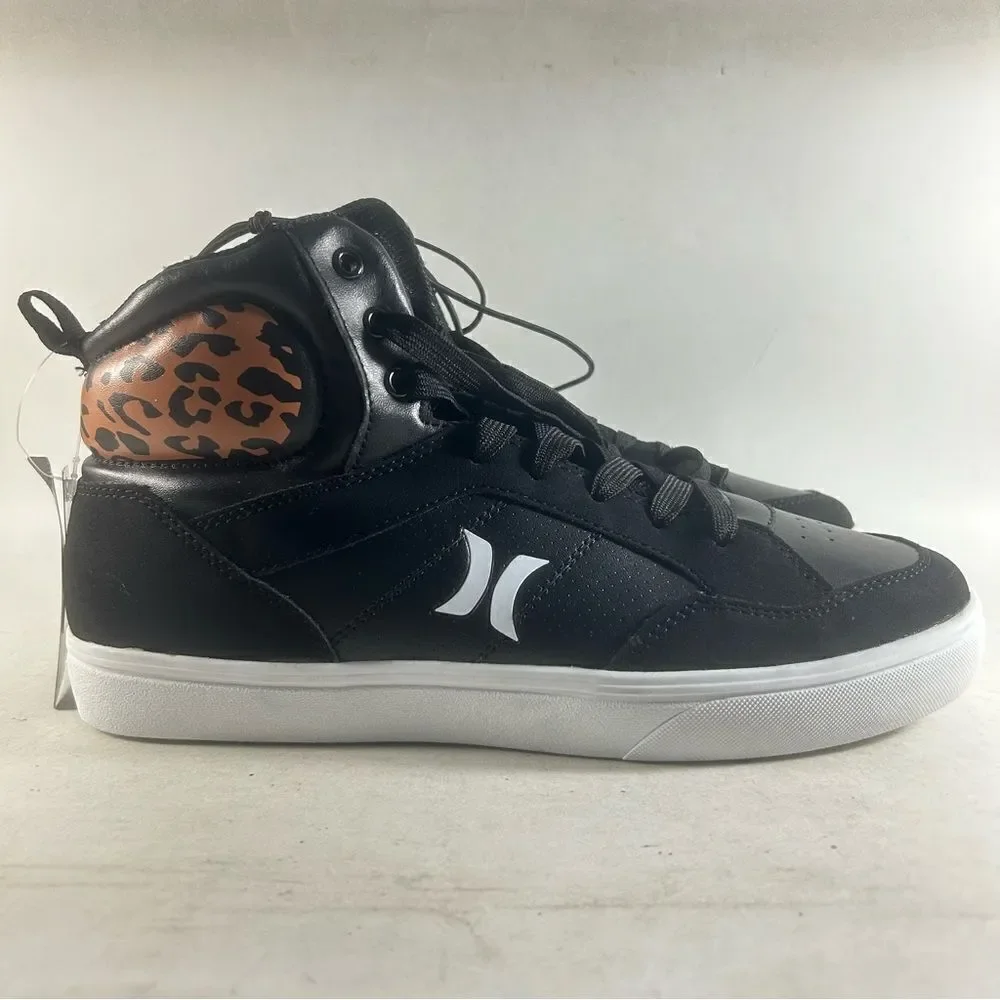 Hurley High Top Shoes Lace Up Sneakers Black Size 7.5 M
